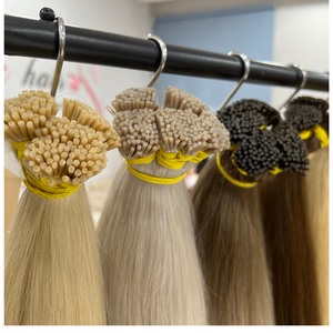 Kératine russe I Tip Extensions de cheveux 100% cheveux vietnamiens vierges naturels de haute qualité sains et lisses 8 "-30" Double tirage - Product Image 2