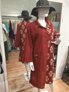 Robe longue élégante à col en V, manches longues, ceinture, motif floral, robe décontractée tendance, robe maxi bohème brodée pour femmes - Product Image 2