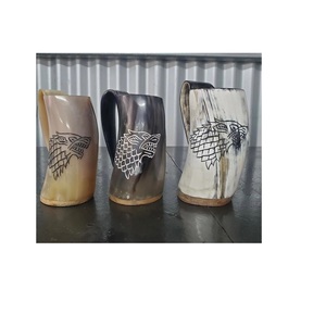 Taza de cuerno de búfalo Real Natural de calidad superior, tazas de cerámica superiores para beber Vikingo, los mejores artículos de bebida de cuerno de cerveza - Product Image 4