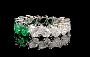 Anillo de Eternidad con Diamantes Cultivados en Laboratorio de 4.5MM y 5CTW, Anillo de Bodas de Oro Sólido de 14K - Product Image 3