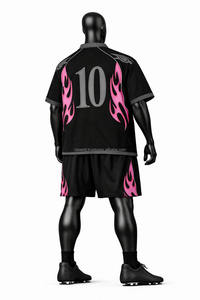 เสื้อฟุตบอลแบบสั้นคุณภาพสูง พิมพ์ลายแบบซับลิเมชั่นเต็มตัว ชุดทีมสโมสรแบบกำหนดเอง ระบายเหงื่อได้ดี ชุดกีฬาสำหรับทุกเพศ บริการ OEM - Product Image 3