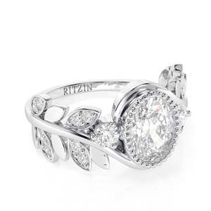 1.00CT Anillo de compromiso de diamante de corte ovalado para mujer - Product Image 2