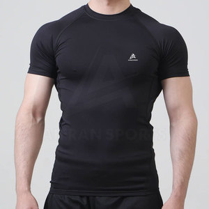 Ropa de marca personalizada para hombre, camiseta ajustada para gimnasio, camiseta musculosa para gimnasio, camisetas de manga corta a precio de venta - Product Image 3