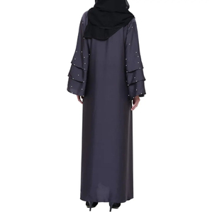 Abaya musulmán Hijab mujeres islámico modesto simple noche/Formal personalizado lentejuelas impreso largo de talla grande Abayas al por mayor - Product Image 5