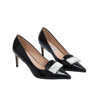 Femmes Printemps et Automne Nouvelle Mode Fête Femmes Cuir Véritable Talons Hauts Tempérament Grand Rivet Pointu Mince Stiletto Pompes