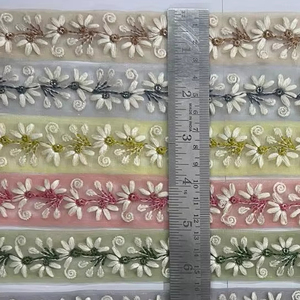 ความหรูหราแบบดั้งเดิม9 mtr. ตาข่ายลูกไม้ลายผีเสื้อปักหลากสีลายดอกไม้3D งานแฮนด์เมดโรแมนติกเรียบง่ายมีสไตล์ - Product Image 2