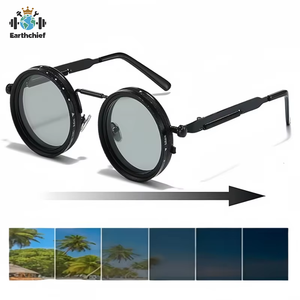 Unisex Sunglasses Polarized <b>Mirror</b> Lenses Built-in UV Protection Adjustable Brightness <b>Plastic</b> Gold Green Frames Stylish Vintage - Product Image 1