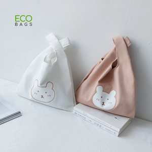 กระเป๋าผ้าแคนวาสอเนกประสงค์แบบใช้ซ้ำได้ เป็นมิตรกับสิ่งแวดล้อม พร้อมโลโก้สั่งทำ สำหรับใช้ในการส่งเสริมการขาย ขนาดกลาง - Product Image 4