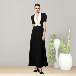 Haute qualité femmes bureau robe AKINA longue robe 129 Cm 100% Polyester étiquettes personnalisées femmes vêtements en gros prêt à expédier - Product Image 2