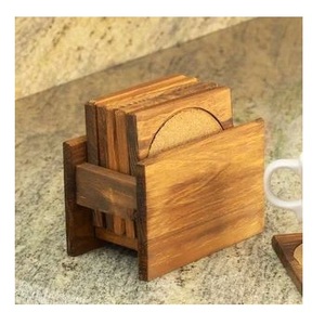 Ensemble de dessous de verre en bois de mangue fini à la main de qualité supérieure, fabricant et exportation, Design personnalisé, plateau de Table, dessous de verre en bois - Product Image 1