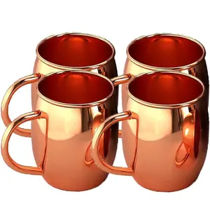 Factory Direct Wholesale Cheap Custom Sublimation Mini Pure Coffee Beer 16oz Cup Moscow Mule Copper Mugs