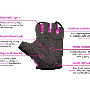 Guantes de ciclismo unisex de medio dedo con logotipo personalizado Guantes de deporte al aire libre al por mayor hechos en fábrica en Pakistán - Product Image 3