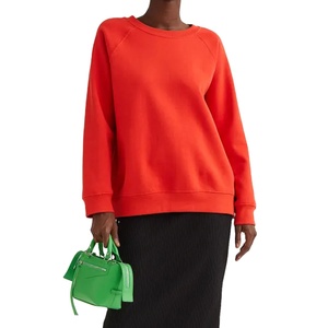 Sweat-shirt pour femmes en coton de qualité supérieure, polaire, manches longues, col rond, pour femmes adultes, filles, logo personnalisé 2026 - Product Image 2