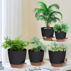 Macetas <span class=keywords><strong>para</strong></span> Plantas de Interior con Orificios de Drenaje y Base Extraíble, Modernas y Decorativas <span class=keywords><strong>para</strong></span> Jardín <span class=keywords><strong>Exterior</strong></span> - Product Image 5