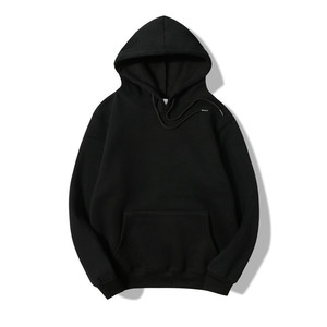 Sweat-shirt en molleton de coton épais de haute qualité, uni, lourd, surdimensionné, avec impression brodée, sans cordon, unisexe, logo personnalisé, grandes tailles - Product Image 5