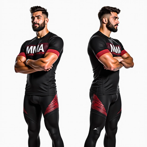 Premium Custom BJJ Rash Guards Impresión por sublimación de alta calidad Durable MMA Rash Guards Ideal para entrenamiento de Jiu-Jitsu - Product Image 4
