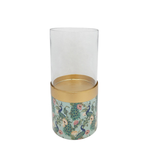 Décoratif pour hôtel DesignTabletop Aluminium/Verre Hurricane Holder Style moderne Fait à la main Personnalisé - Product Image 4