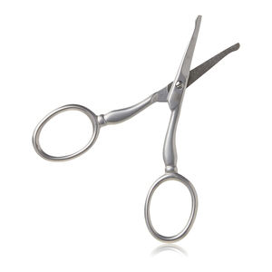 Lame incurvée en acier au carbone Ciseaux à pointe arrondie pour les sourcils Meilleur nez Moustache Oreille et nez Ciseaux à cheveux Lames droites supérieures - Product Image 1