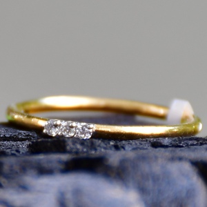 Bague de luxe en or authentique avec diamant 14K & 18K or massif bijoux en diamant naturel - Product Image 2