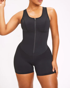 Mermaid Zipper Body Shaper de una pieza Fuerte de doble capa Control de barriga Sujetador sin push-up Traje de yoga para mujeres - Product Image 1