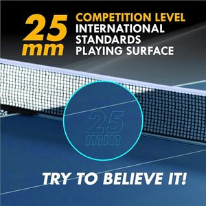 Table de tennis de table Stag Iconic Americas Pro, taille standard, professionnelle, en MDF, certifiée ITTF, mobile, pliable, intérieur/extérieur, moderne - Product Image 4