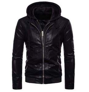 Chaqueta de Cuero para Hombre, Estilo Casual, Material Suave, Ajuste Cómodo y Estilo Clásico, Ropa Exterior para Uso Diario y Moda Urbana - Product Image 1