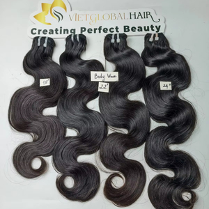 Extensiones de cabello humano vietnamita de doble trama con ondas corporales virginales 100% de alta calidad, sin enredos, sin máquina arrojada, cabello al por mayor - Product Image 1