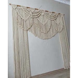 Handmade <b>Macrame</b> Wedding Backdrop Large <b>Curtain</b> Ceremony Arch Wall Decorations for Weddings - Product Image 2