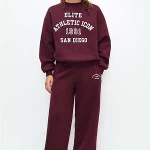 Survêtements de sport personnalisés pour femmes Survêtement d'hiver en coton OEM Logo personnalisé Ensembles de style d'entraînement Vêtements de sport Survêtement pour femmes - Product Image 2