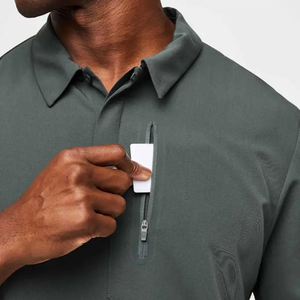 Conjuntos de uniformes Relax Scrubs con manga corta suave, comodidad y cuello levantado plano para uso clínico - Product Image 3