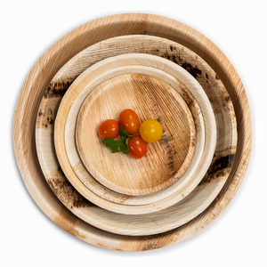 Platos desechables redondos sostenibles, vajilla ecológica compostable biodegradable para fiestas, eventos y comidas diarias - Product Image 6