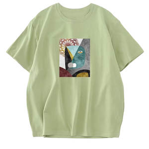 2021 nuevo fabricante de camisetas lisas para mujer al por mayor impresión personalizada Logotipo de mujer de gran tamaño camisetas de algodón de talla grande para mujer - Product Image 1