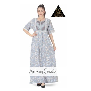 Modest & Comfortable Daily Fashion Wear for Women Long Sleeve Cotton <b>Kaftan</b> Abaya Maxi Length Style <b>Plus</b> <b>Size</b> - Product Image 1