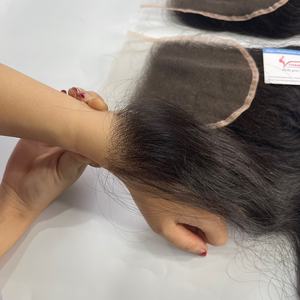 Extensiones de cabello con cierre de encaje de cabello crudo de alta calidad 100% cabello humano vietnamita liso natural y color de proveedor mayorista - Product Image 6