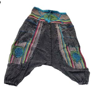 Sarouel en coton pour homme avec broderie, taille élastique et cordon de serrage, deux poches profondes GC-AP-574 - Product Image 1