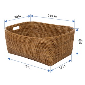 Rattan <b>basket</b> with attached handle Handmade Storage <b>Basket</b> Wholesale eco-friendly Made in Viet Nam - Product Image 6