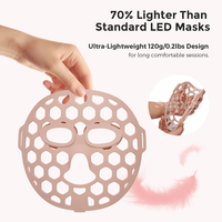 Masque facial en silicone léger et portable SunPlus, vente en gros, masque facial 3D creux, thérapie par lumière rouge LED PDT, masque de beauté pour le visage