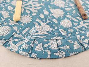 Modern Reversible Floral Hand Block Print 100% Cotton <b>Place</b> <b>Mats</b> Dining <b>Table</b> Decor Reusable Disposable Banquet Home Kitchen - Product Image 4