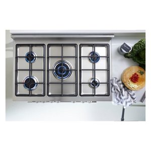 Cuisinière à gaz 5 zones Four électrique PROFESSIONAL PRO96MX ED Inox Classe A (90x60x90cm) - Product Image 2