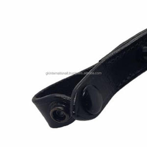 Super Pretty Black Crystals Set with clear Crystals in Silver Custom Made Dressage Leather Horse Brow <b>Band</b> <b>Snap</b> Loops Closure - Product Image 4