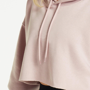 Sudadera con capucha corta de manga larga con logotipo estampado, sudaderas con cordón, Sudadera con capucha corta para mujer - Product Image 5