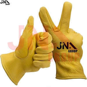 Gants de conducteur en cuir de vachette Gants de travail pour hommes Gants de sécurité pour la construction industrielle - Product Image 3