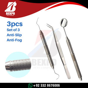 Kit d'instruments chirurgicaux personnalisés en gros : Miroir d'examen dentaire et pinces avec surface antidérapante - Product Image 5