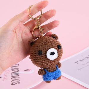 Juguetes de ganchillo amigurumi de hilo suave hechos a mano, muñecos de punto, peluches de anime, alpaca, lama, vaca, zorro, pato, llaveros de moda - Product Image 5