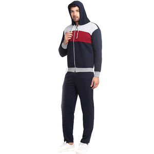 Survêtement noir avec logo personnalisé, couleurs contrastées, vêtements d'entraînement personnalisés, survêtement pour hommes, survêtement confortable, service OEM ODM, design - Product Image 2