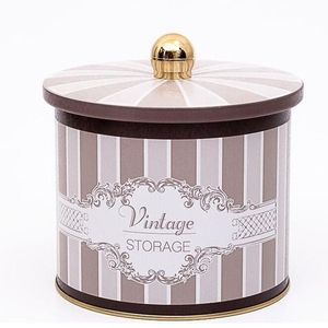 Boîte ronde en métal 1.7L Elegance avec poignée à bouton Ø 140x125mm-Boîtes de qualité supérieure - Product Image 2