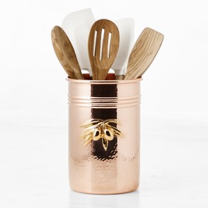 Porte-cuillère en cuivre fait à la main, repose-cuillère de cuisine, accessoires ustensiles de cuisine, porte-cuillère pour taille personnalisée - Product Image 5