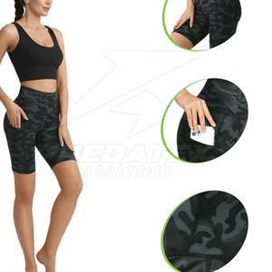 Short de yoga et de gymnastique léger taille haute pour femme Design respirant-en stock pour la course et l'exercice - Product Image 4