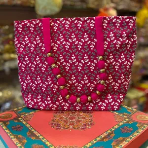 नवीनतम डिजाइन महिलाओं शादी का तोहफा हैंडबैग हस्तनिर्मित कपास कपड़े काम जातीय भारतीय महिला पार्टी महोत्सव भारत कला शिल्प के लिए