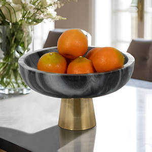 Vente en gros Plateau de service rond en marbre noir Décoration d'intérieur Nordic Marden Plateau à fruits Fabricant élégant en marbre noir - Product Image 3